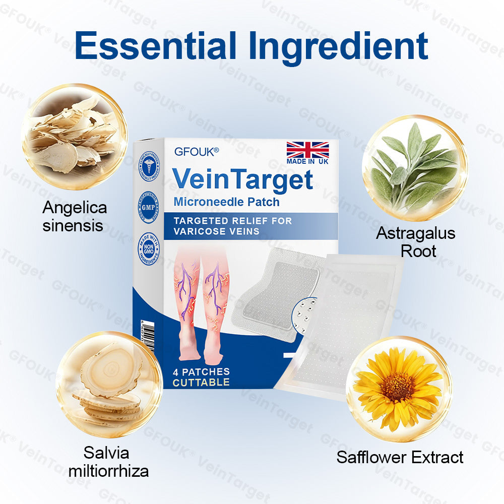 🇬🇧👨‍⚕️🥇✅GFOUK® VeinTarget Microneedle Patch⚡Instant Relief, Long-Term Results